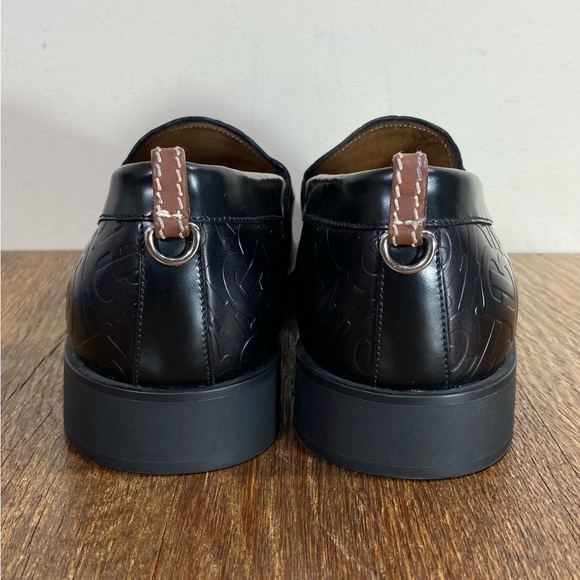 Burberry Emile Embossed Black Leather Loafer Size EU 40 Men’s US 7 Womens 10 - Picture 4 of 15